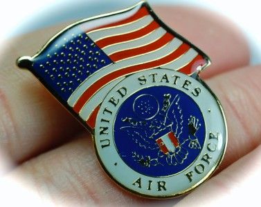 welcome gold us air force american flag lapel pin medal usaf