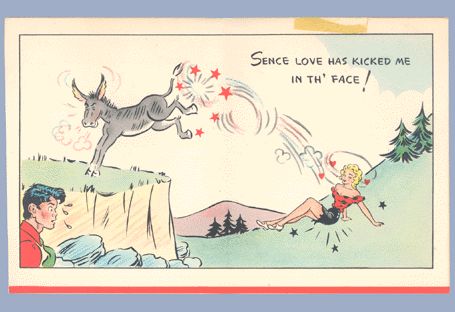 Vintage Valentine Card Lil Abner 1940s Hallmark Al Capp