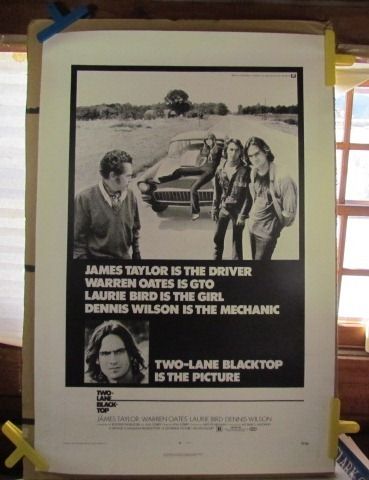 Two Lane Blacktop Original Movie Poster 1971 Linen backed