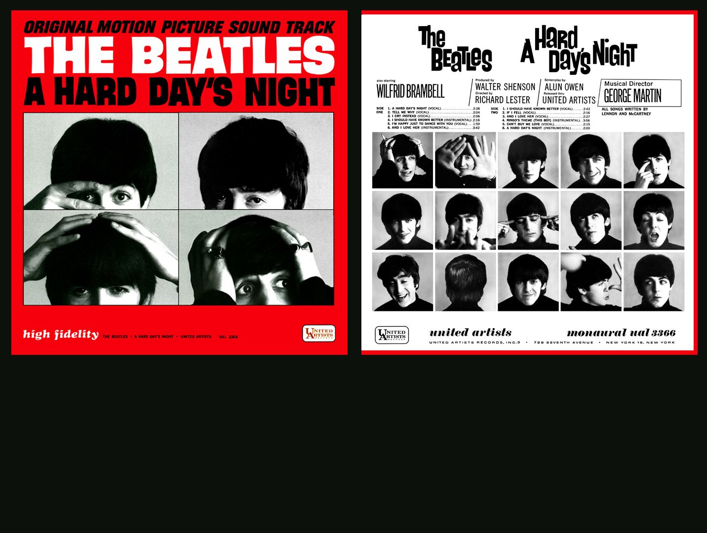 Beatles Alternate A Hard Days Night Album Cover Mono SEALED