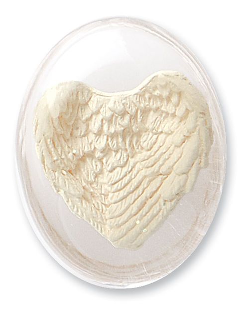 Guardian Angel Wings Worry Stone Smooth for Purse Pocke
