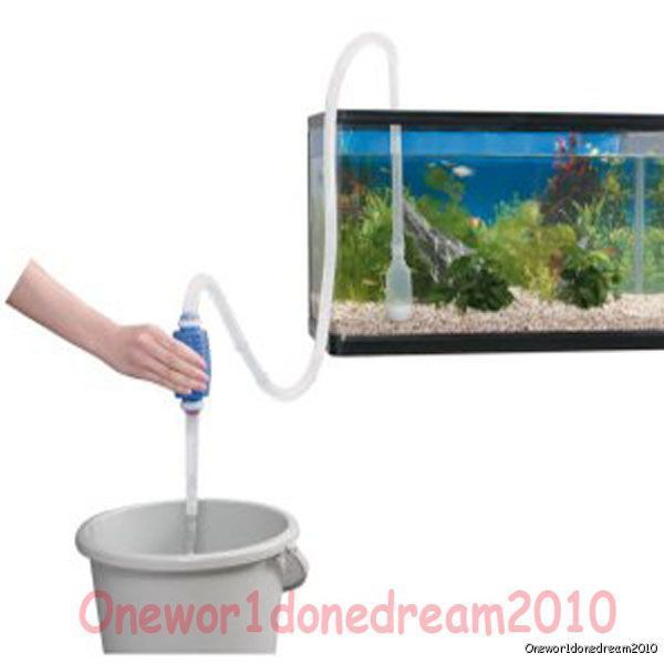   Siphon Vacuum Pump For Aquarium Fish Tank Gravel Water Cleaning Change