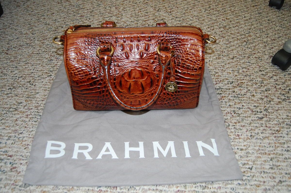 Brahmin Sadie Pecan Melbourne Satchel Handbag Mint