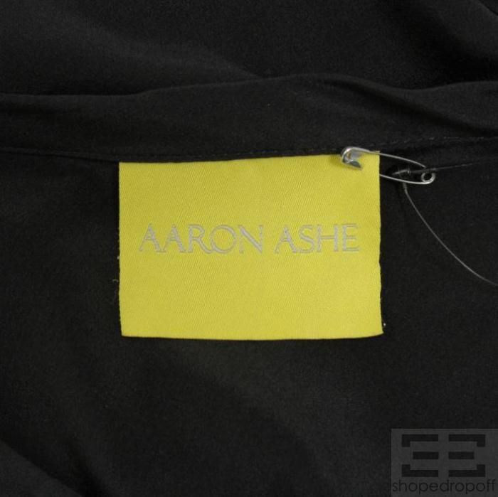 Aaron Ashe Black Silk One Sleeve Dress Size Small