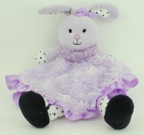 Baby Starters Purple Minky Swirl Bunny Rabbit Security Blanket Lovey 