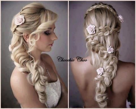 Four Ivory Rose Hair Clip Flower Corsage Bride Bridal Choochie Choo 