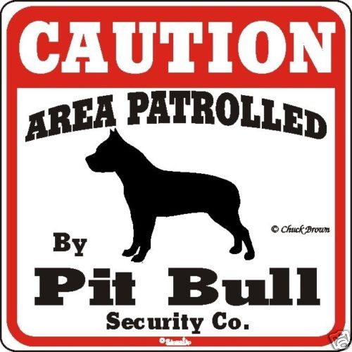 pit bull caution dog sign many pet breeds available time