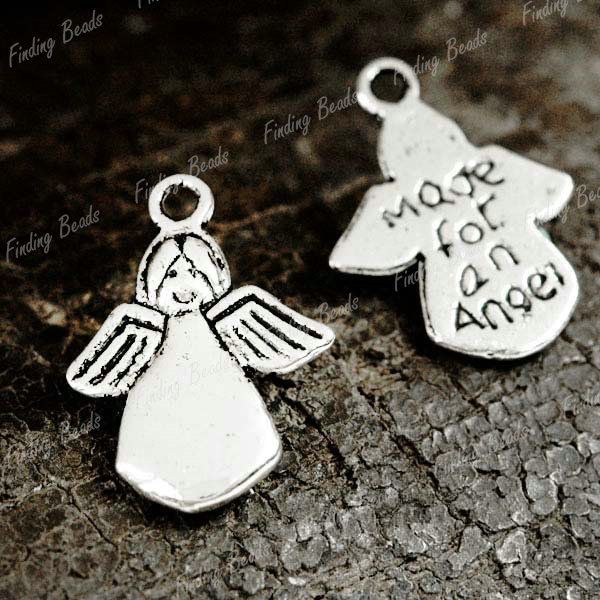 60pcs Tibetan Silver Angel Charms Pendants Drops TS0140