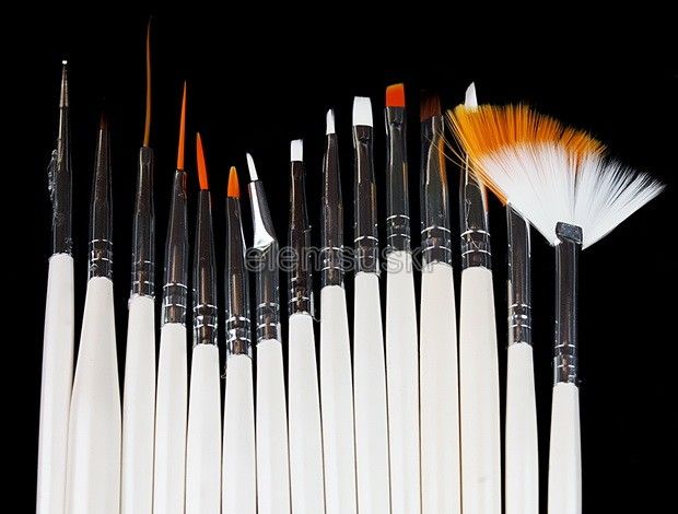 New 15 Pcs Nail Art Brushes Design Polish Brush Painting Drawing Pen 