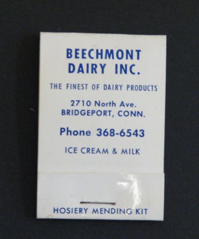 Beechmont Dairy Bridgeport Conn Ct Matchbook Sewing Kit