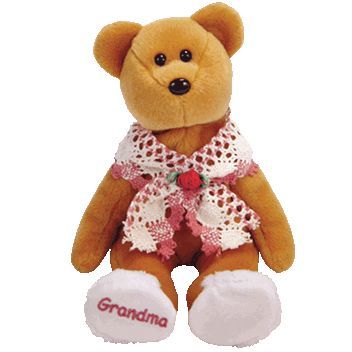 Ty Beanie Baby grams The Grandmother Bear Internet Exclusive 9 Inch 