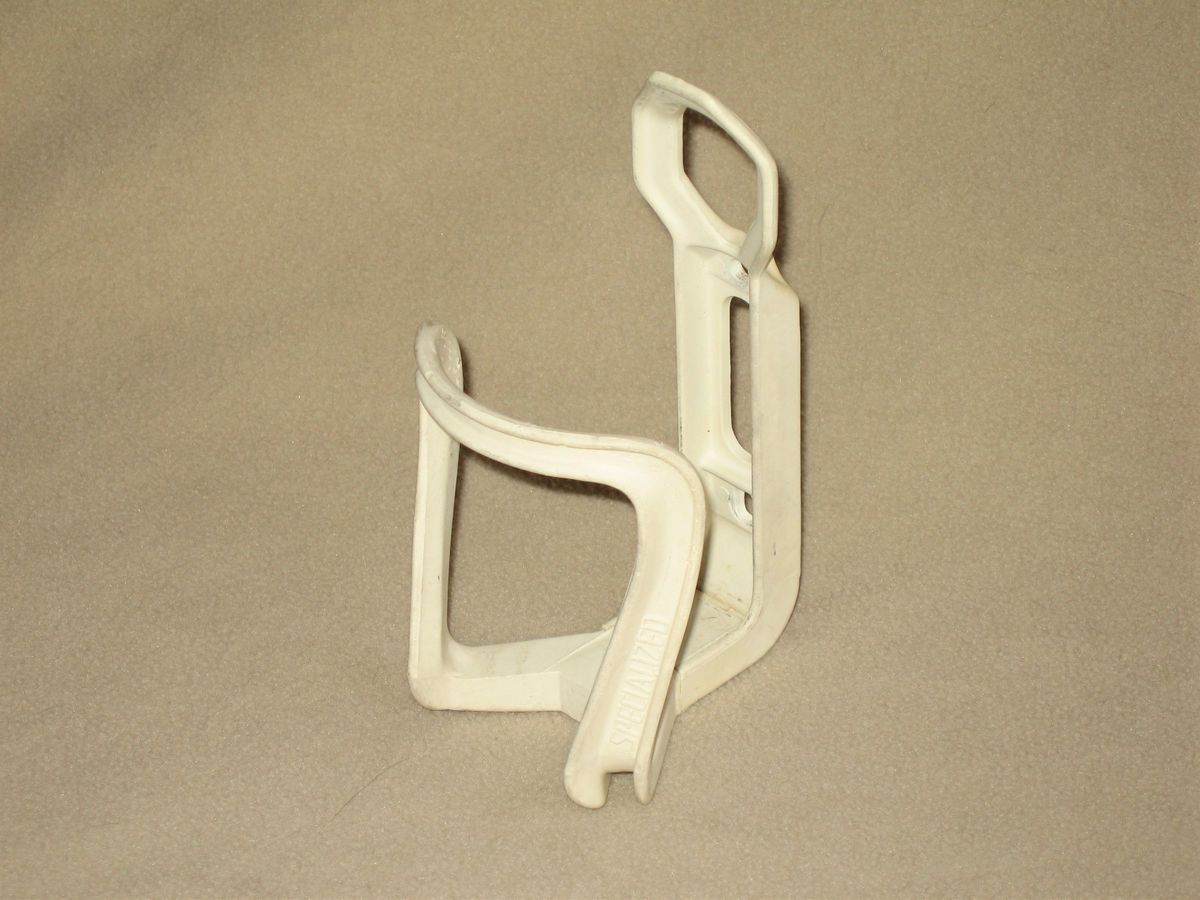 Specialized Bicycle Water Bottle Cage Composite White Vintage Made in 