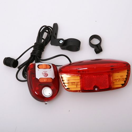 safety 3 in1 Bicycle Bike Turn Signal Brake LED Light 8 Tune Horn for 