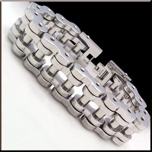 Cool Super Heavy Bike Chain Stainless Steel Link Bracelet 9 21mm 225g 