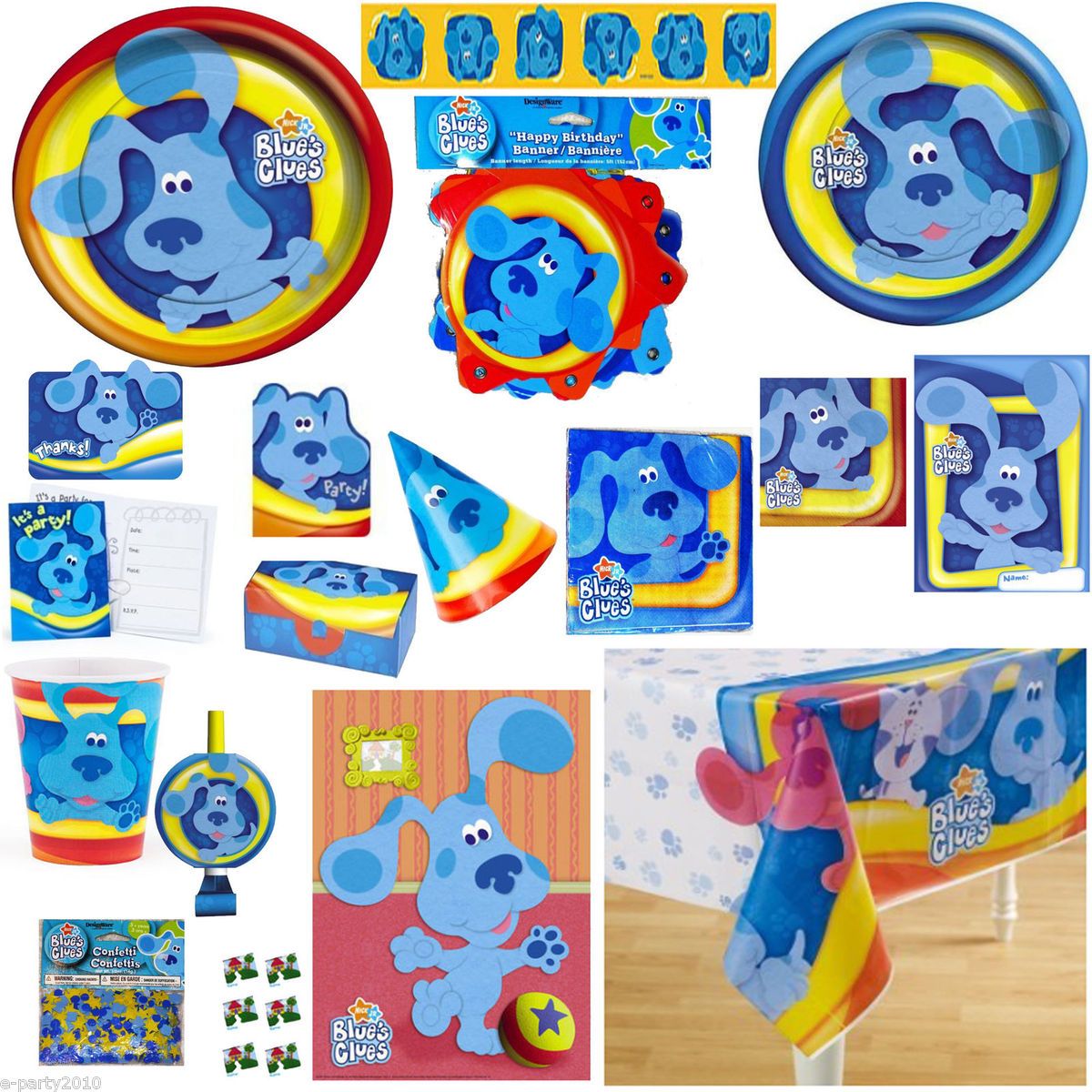 Vintage Blues Clues Birthday Party Supplies Pick 1 or Many to Create 