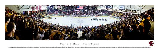 Boston College Eagles Hockey CONTE FORUM GAME NIGHT Panoramic Poster 