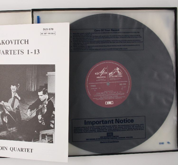 Shostakovitch String Quartets 1 13 Borodin Quartet SLS 879 HMV 