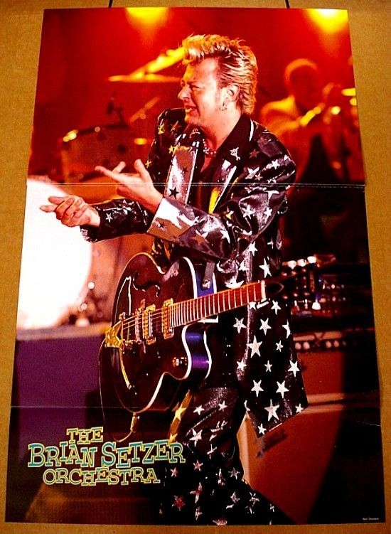 BRIAN SETZER ORCHESTRA STRAY CATS GRETSCH GUITAR LIVE POSTER