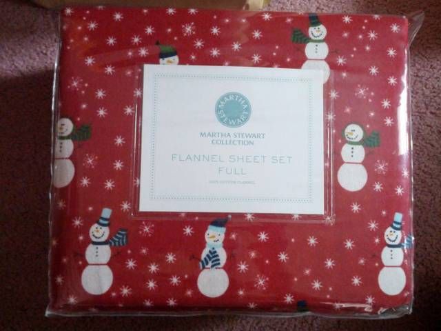 Martha Stewart Collection Flannel Sheet Set Full Size Lightly Used