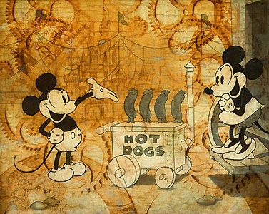 Mickey Mouse Hot Dog Cart William Silvers Disney New Canvas Le 150 