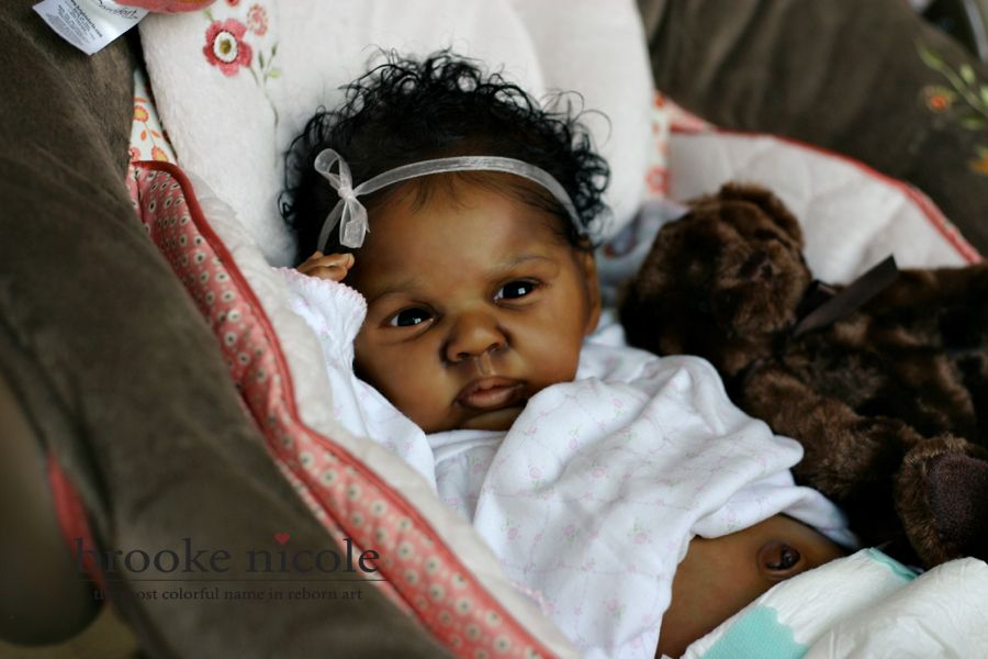   Baby Girl Biracial African American Black by Brooke Nicole