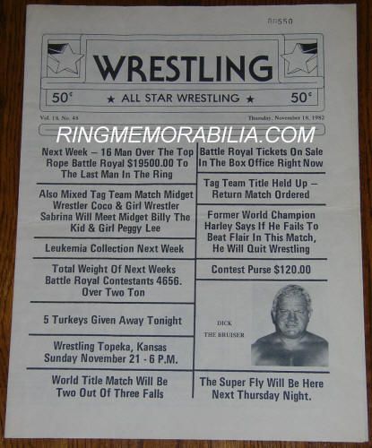 Bruno Sammartino Farewell Wrestling Program 1981 Signed by Mil 