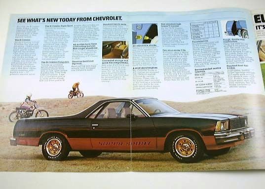 1978 78 Chevrolet Chevy El Camino Brochure SS Conquista