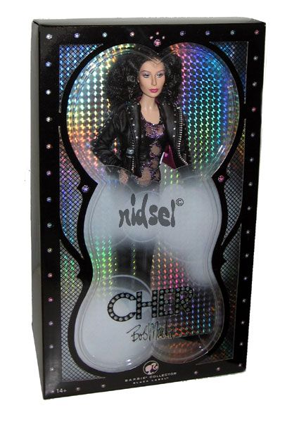 Barbie Bob Mackie Cher 80s Turn Back Time Black Label Celebrity Doll 