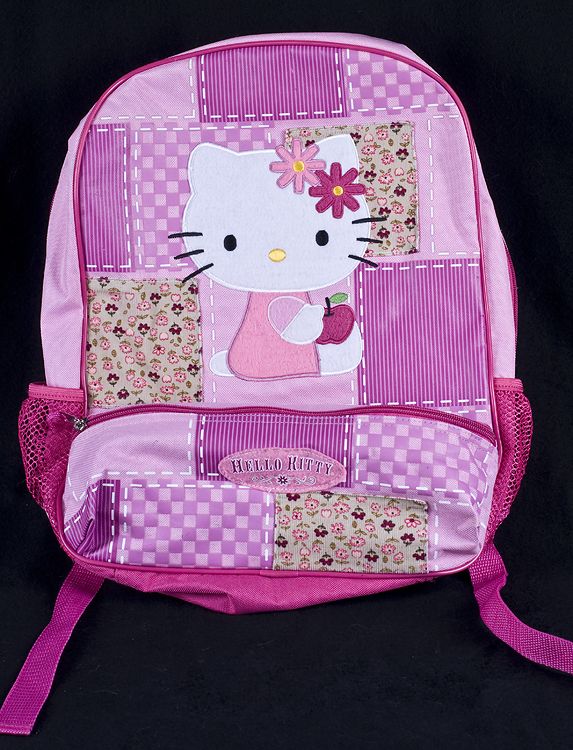 Sanrio HELLO KITTY Pink Patchwork Patch Child Girls School BACKPACK