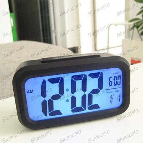  Light Large LCD Display Digital Backlight Calendar Alarm Clock