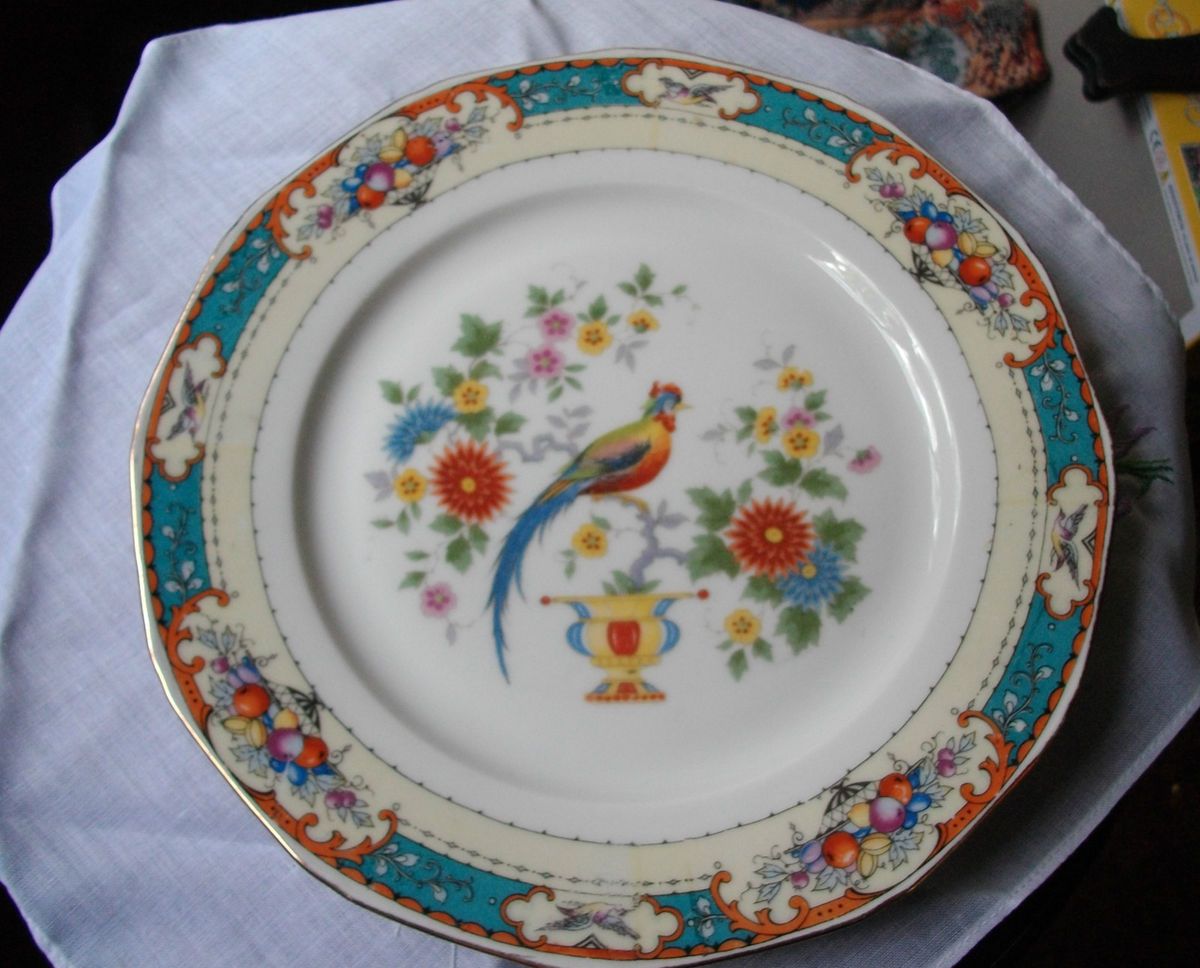 Pheasant Game Bird Porcelain China Czechoslovakia Union K Plate