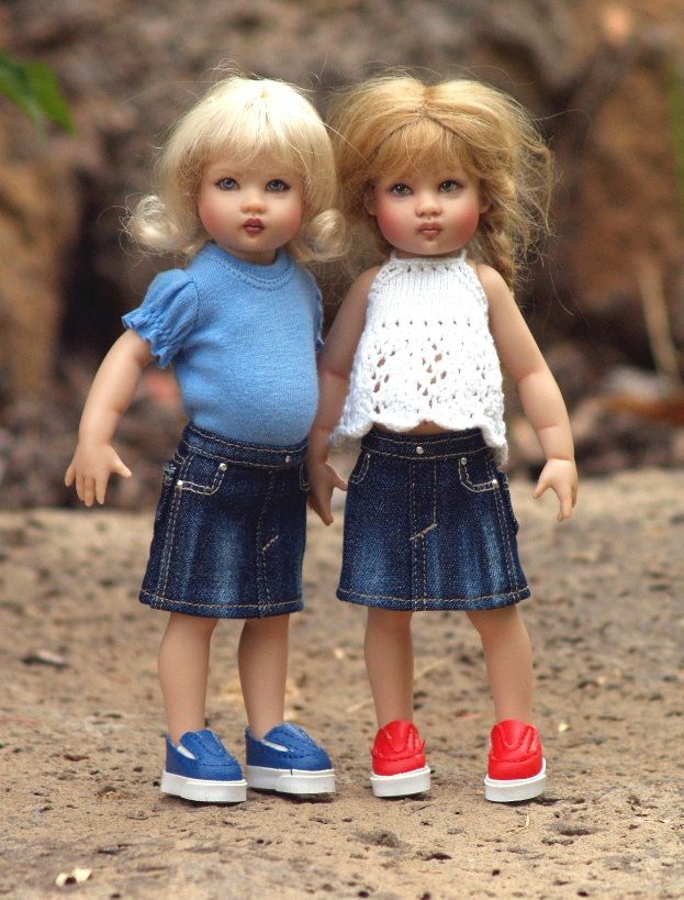 Sandwashed Dark Blue Colvin Jeans Skirts for Riley & friends