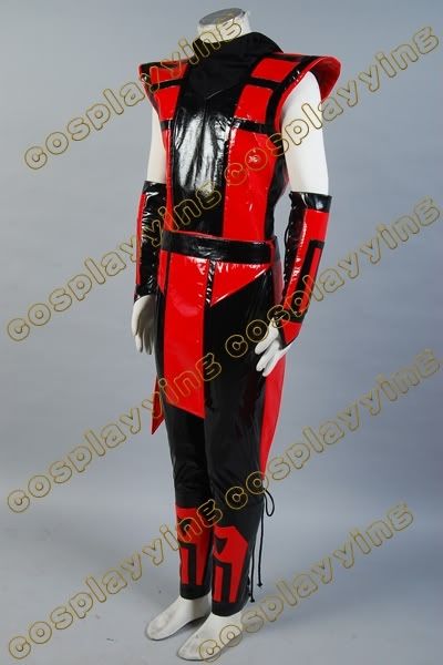 Mortal Kombat Ninja Ermac Red and Black Leather Cosplay Costume
