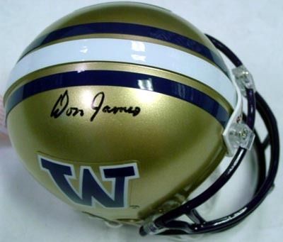 Don James Autographed Signed UW Mini Helmet MCS COA Huskies