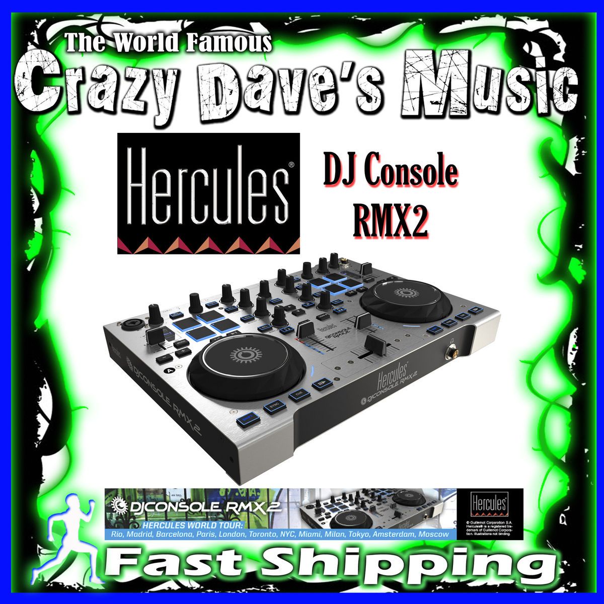 Hercules DJ Console RMX2 DeeJay Controller 2 Deck High Res DJ