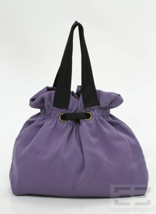  Wang Lavender Label Purple Black Jeweled Drawstring Tote Bag