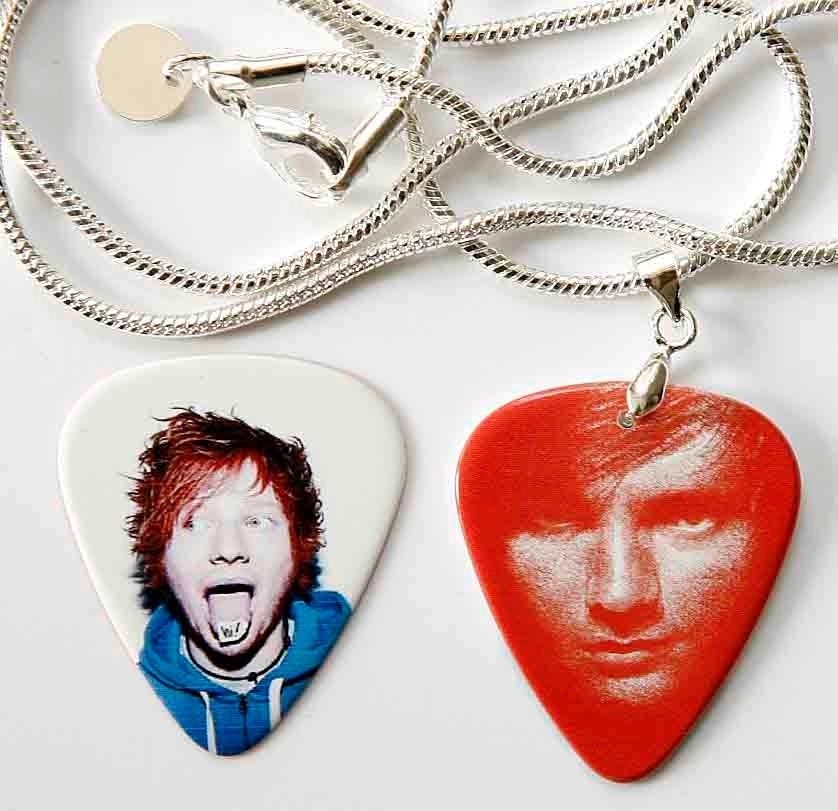 Ed Sheeran Two Sided Guitar Pick Necklace Pick