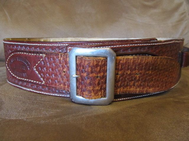 El Paso Saddlery Co Tooled Leather Cartridge Belt