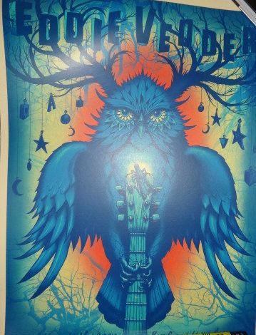 Eddie Vedder Jeff Soto Austin Concert Poster Pearl Jam