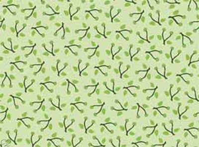 Mary Engelbreit Fabric Tea Decadence Twigs Light Green