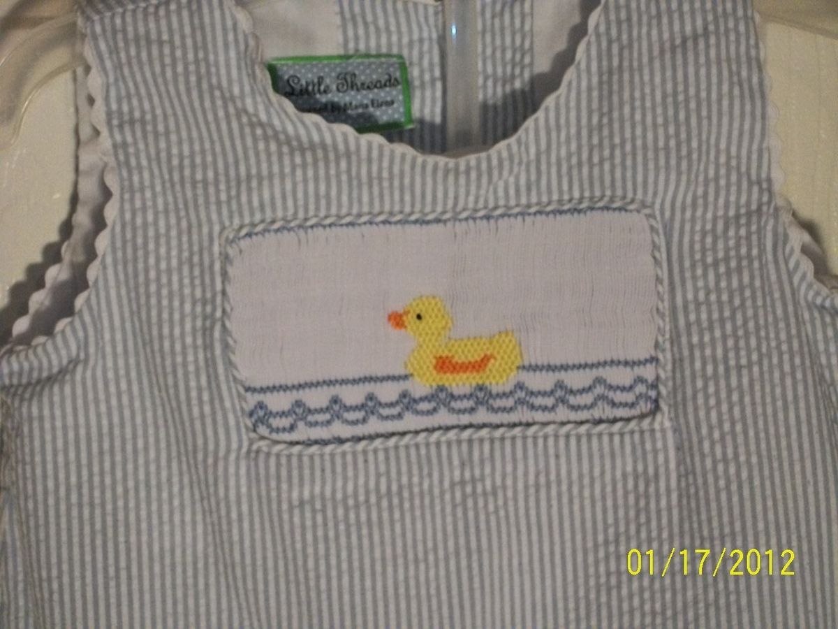 Little Threads by Maria Elena 2 PC Capri with Smocked Duck Top Set 3T