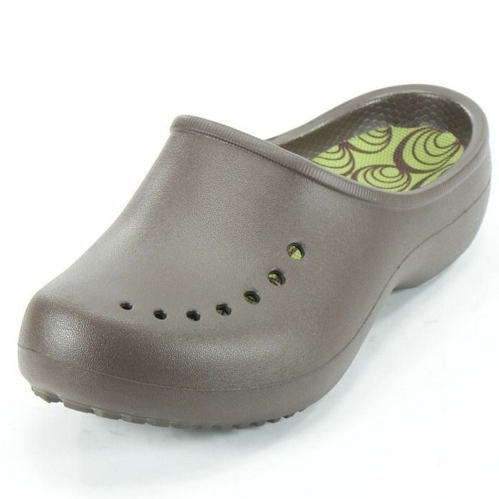 Crocs Womens Tully Clog Espresso Parrot Green Size 4 New