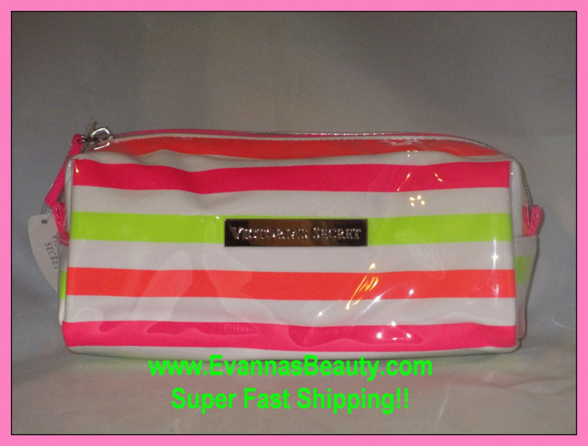  Victoria's Secret Neon Stripes Cosmetic Bag