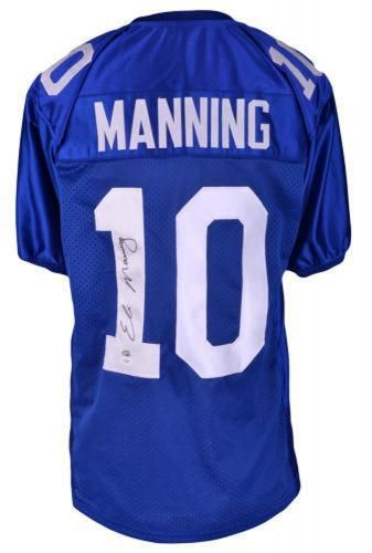 Eli Manning Autographed Jersey   Slightly Damaged   JSA Certified