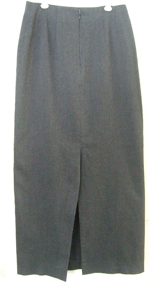 Geoffrey Beene Sport Stretch Long Dark Gray Skirt Sz 2