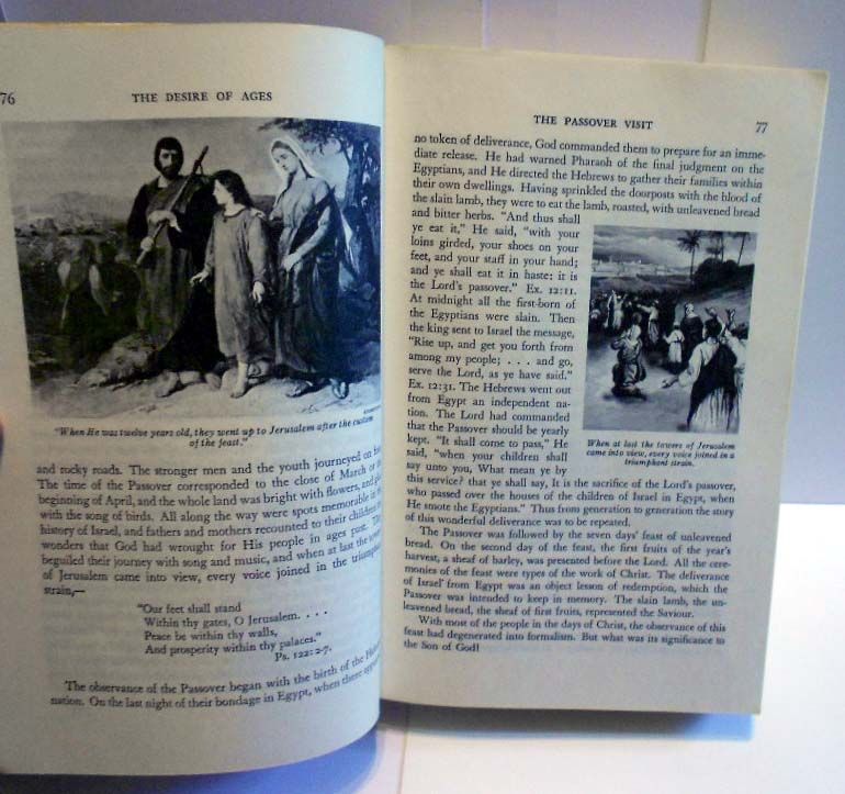 Vintage Ellen G White Book 1940 The Desire of Ages Pacific Press SC VG