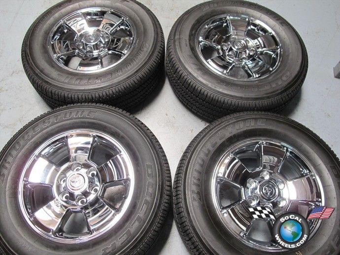 four 03 12 Toyota Tacoma Factory 17 Wheels Tires OEM Rims Chrome