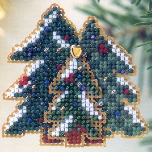 Winter Forest Beaded Cross Stitch Kit Mill Hill 2002 Winter Holiday