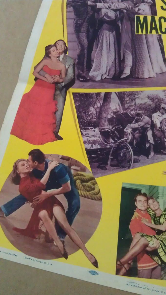 Excuse My Dust Movie Poster Insert 1951 Original Folded 14x36 Red