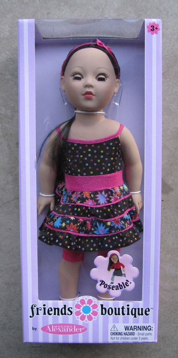 Madame Alexander Friends Boutique Asian Poseable 19” Doll Brown Eyes